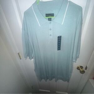 SHAQUILLE O’NEAL Men's Light Blue Polo Shirt size 2XL